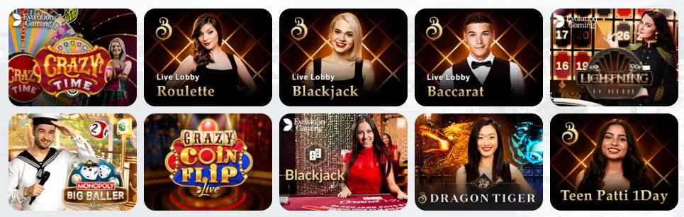 Jeux de casino en direct Playfina Casino