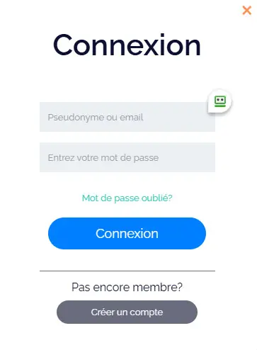 Connexion des membres du Playfina Casino