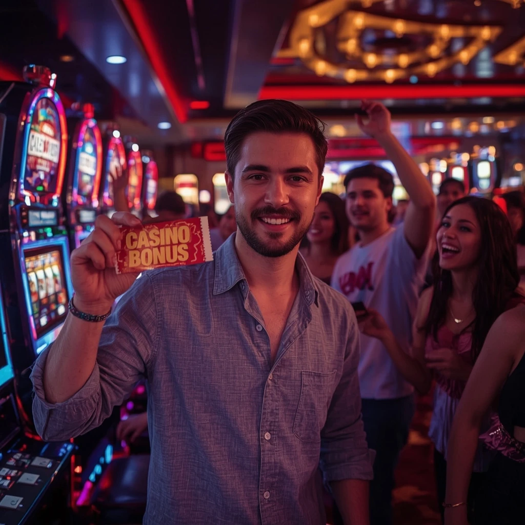une personne tenant un bonus Playfina Casino